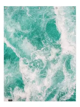 Занавеска для душа Juniqe, цвет trkis & wei