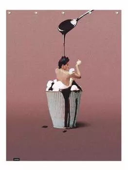 Занавеска для душа Juniqe, розовый