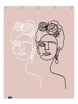 Занавеска для душа Juniqe, розовый