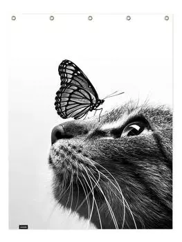 Занавеска для душа Juniqe, серый