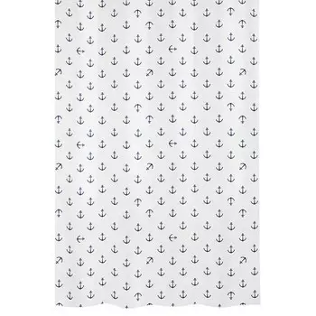 Занавеска для душа Kleine Wolke Anchor, 180 см, темно-синий