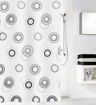 Занавеска для душа Kleine Wolke, черно-белый