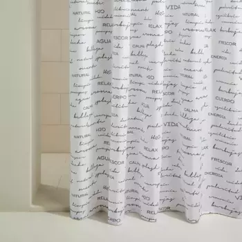 Занавеска для душа Text 22 Basics El Corte Ingls, белый