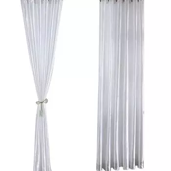 Занавеска на окно без запаха, удобный карниз через занавеску, темная оконная занавеска для спальни, белая, размеры: 100 см x 250 см. Stuttg, белый