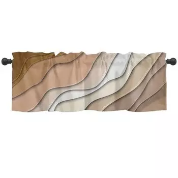 Занавеска на окно с градиентом цвета, солнцезащитный козырек с океанской волной, декоративная эстетика, стержень, карманный балдахин, оформление окон, кухонное окно, ванная комната, спальня Deecor-A Stuttg, мультиколор
