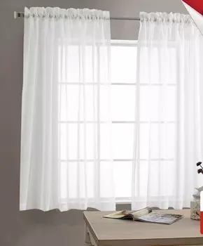 Занавеска прозрачная Best Linen, белый