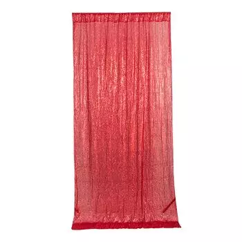 Занавеска с блестками, однотонная, блестящая, длинная, с блестками, складное украшение для вечеринки, простая установка, панель для свадебной вечеринки, сувениры для вечеринки-розовый Stuttg, красный