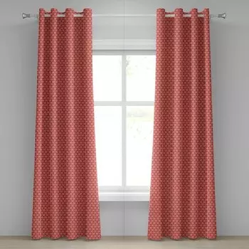 Занавеска с люверсами Abakuhaus Blumen Korallfarbend 2 шт, 280x245x0,5 см цвет korallenrot
