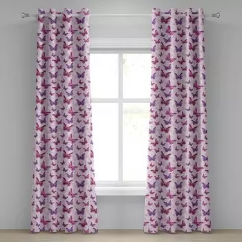 Занавеска с люверсами Abakuhaus Butterfly 2 шт, 280x260x0,5 см цвет pink lila