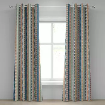 Занавеска с люверсами Abakuhaus Ureinwohner 2 шт, 280x245x0,5 см цвет merigold blau