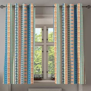 Занавеска с люверсами Abakuhaus Ureinwohner 2 шт, 280x175x0,5 см цвет merigold blau