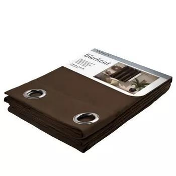 Занавеска с люверсами FLHF Blackout I, 140x245x2 см, коричневый