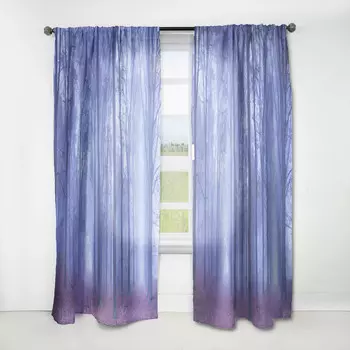 Занавеска с принтом Designart, синий