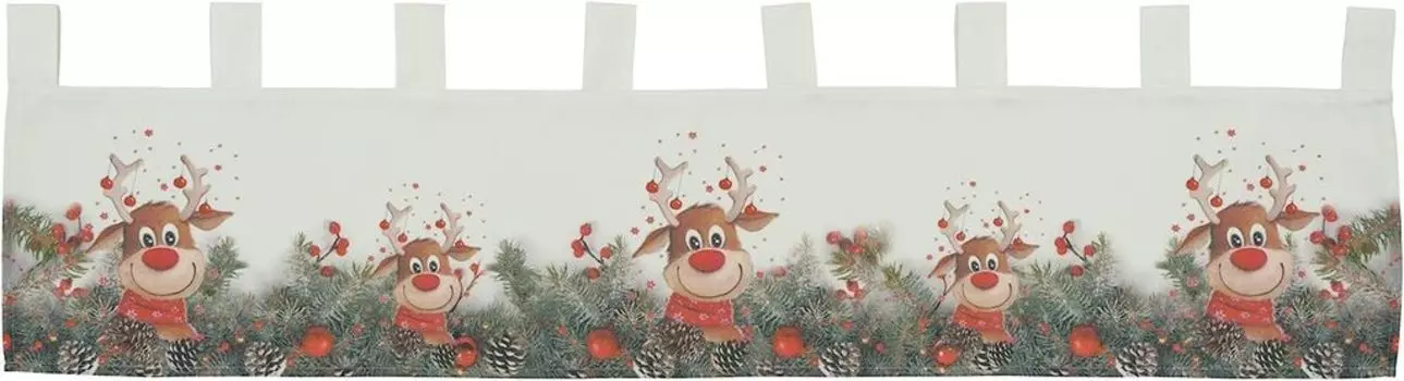 Занавеска с принтом розы 60 x 150 см занавеска для бистро texpot, белый