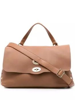 Zanellato сумка-тоут из зернистой кожи, коричневый