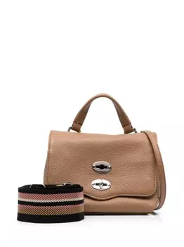 Zanellato сумка-тоут с заклепками, коричневый