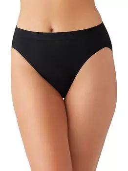 Заниженные хлопковые трусы с высоким вырезом Wacoal, черный