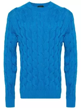Zanone джемпер фактурной вязки, синий