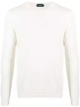 Zanone джемпер с круглым вырезом, нейтральный цвет