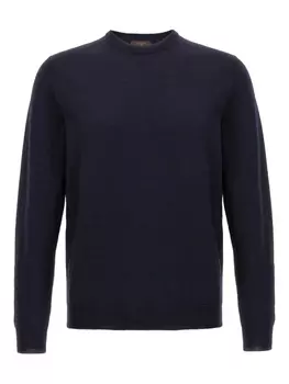 Zanone джемпер с круглым вырезом, синий