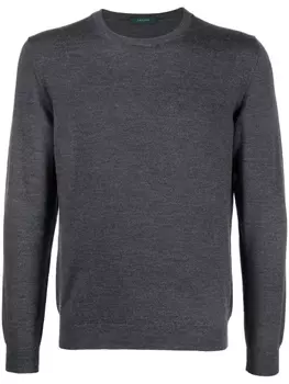 Zanone джемпер тонкой вязки, серый