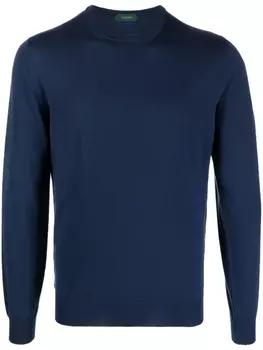 Zanone джемпер тонкой вязки, синий