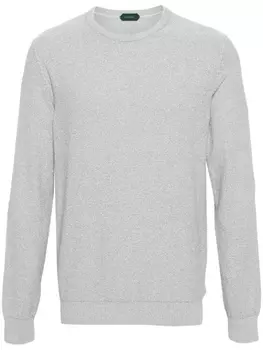 Zanone фактурный джемпер, серый