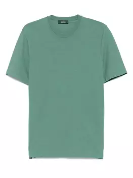 Zanone футболка с круглым вырезом, зеленый