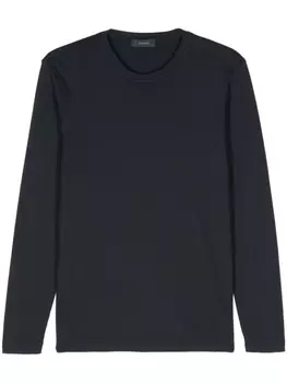 Zanone хлопковая футболка, синий