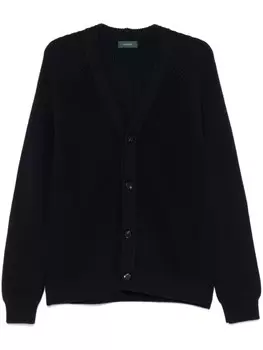 Zanone кардиган из вирджинской шерсти, синий