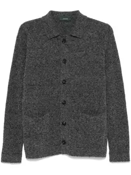 Zanone рубашка из ткани букле, серый