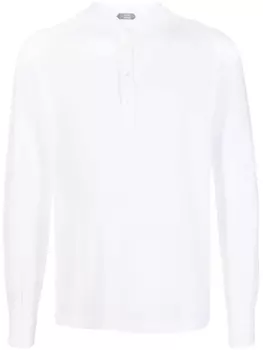 Zanone рубашка поло без воротника, белый