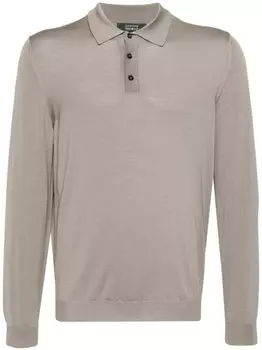 Zanone рубашка поло тонкой вязки, коричневый