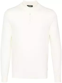 Zanone рубашка поло тонкой вязки, желтый