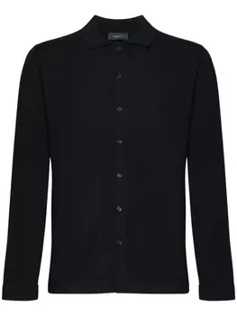 Zanone рубашка тонкой вязки, черный