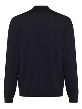 Zanone шерстяная рубашка поло, синий