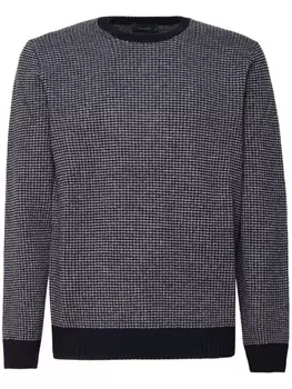 Zanone шерстяной джемпер с круглым вырезом, синий