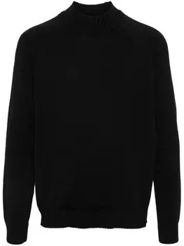 Zanone шерстяной свитер, черный
