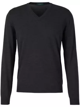 Zanone шерстяной свитер, серый