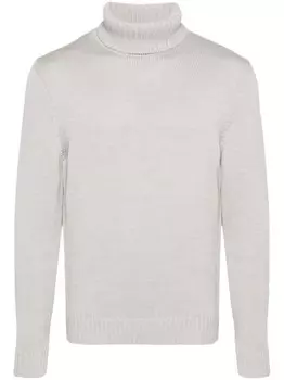 Zanone свитер из натуральной шерсти, серый