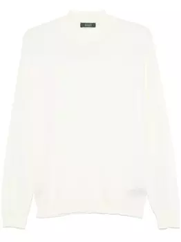 Zanone свитер с воротником-стойкой, серый