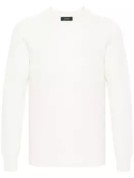 Zanone свитер в рубчик, белый