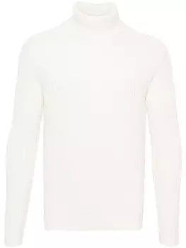 Zanone свитер в рубчик, белый