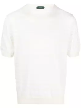 Zanone топ в полоску, нейтральный цвет