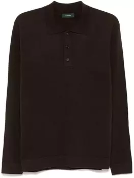 Zanone трикотажная рубашка поло, коричневый