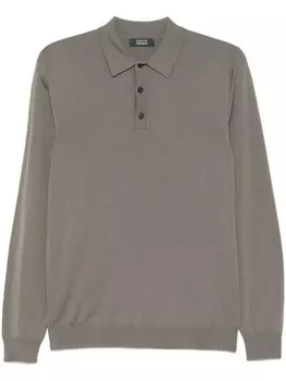 Zanone трикотажная рубашка поло, зеленый