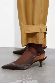 Заостренные туфли с ремешком на пятке & Other Stories, красный