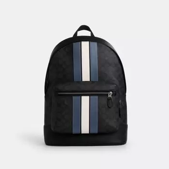 Западный рюкзак COACH, цвет gunmetal/charcoal/denim/chalk