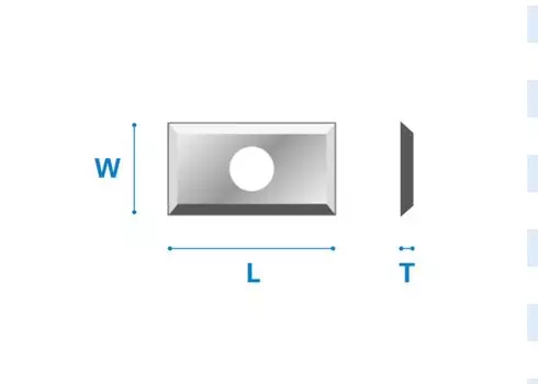 Запасная деталь реверсивного ножа твёрдосплавная - режущая кромка 49,5x12x1,5 мм Твёрдосплавная Z4 правая Briani