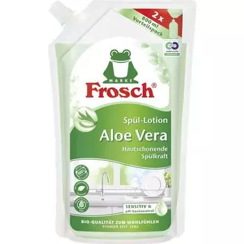 Запасной пакетик для ополаскивающего лосьона Алоэ Вера Frosch, 800 ml